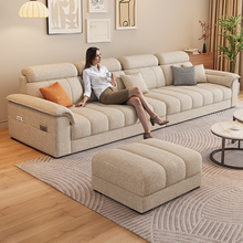 北欧2025年新款棉麻布艺沙发简约客厅小户型直排三人四人位沙发