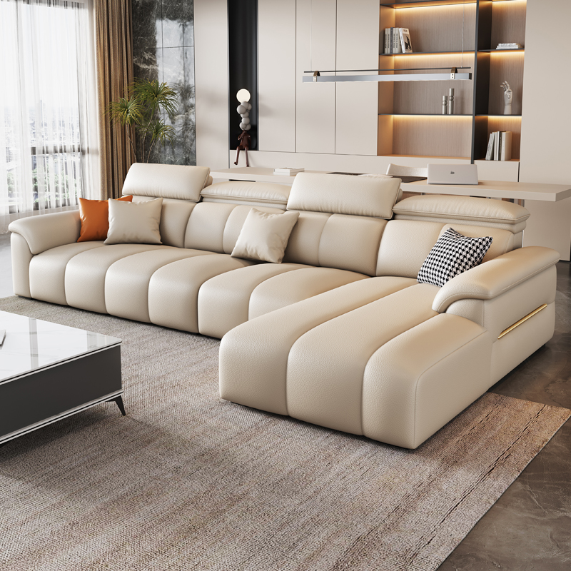 柏丝纳现代简约真皮沙发