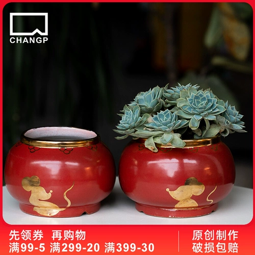 Changpin Life Сочный растительный цветок Мясоцкий горшок камный камный керамический цветок