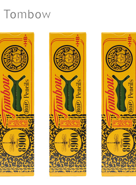 日本Tombow蜻蜓铅笔8900素描铅笔 学生绘图画画 六角木头木杆铅笔