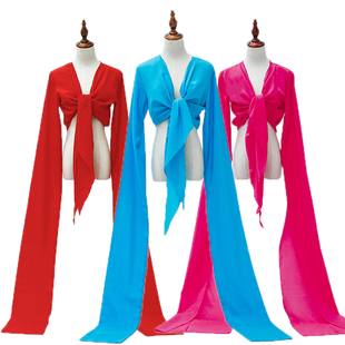 上衣女 惊鸿古典舞蹈演出服藏族甩袖 水袖 渐变色练功服成人儿童服装