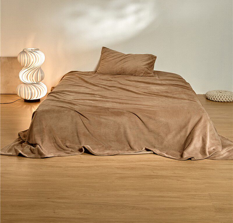 2025新款毛绒毛毯珊瑚绒牛奶绒床单冬季加绒单件宿舍单人学生加厚