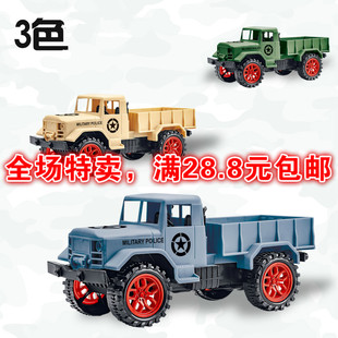二通遥控军用卡车 卡车模型玩具 儿童益智礼品赠品 热卖玩具厂家