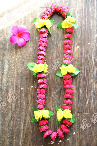 Гавайи Skust Dance Performance Beach Flower Circle Set Set Hawaiian Hula Flower Lei