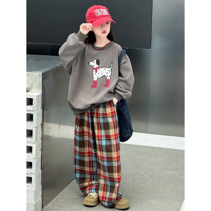 女童卫衣套装春装2025新款中大童