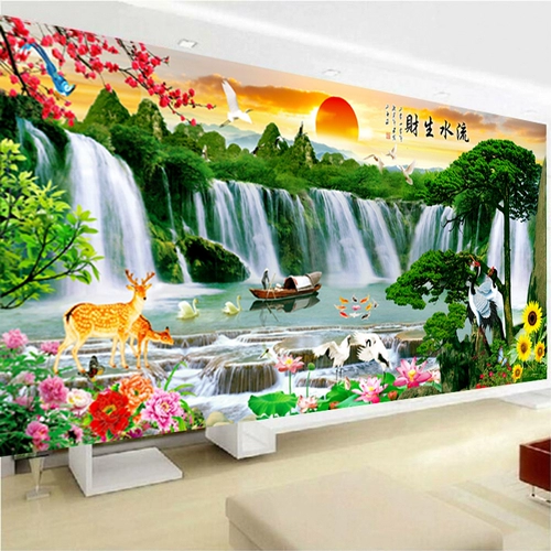 Cross -STITCH Вышивка 2022 Новая крупная атмосфера гостиной, богатство, богатство, богатый шаг самостоятельный