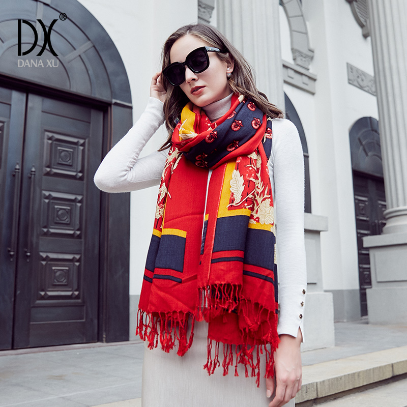 danaxu民族风披肩长款加厚