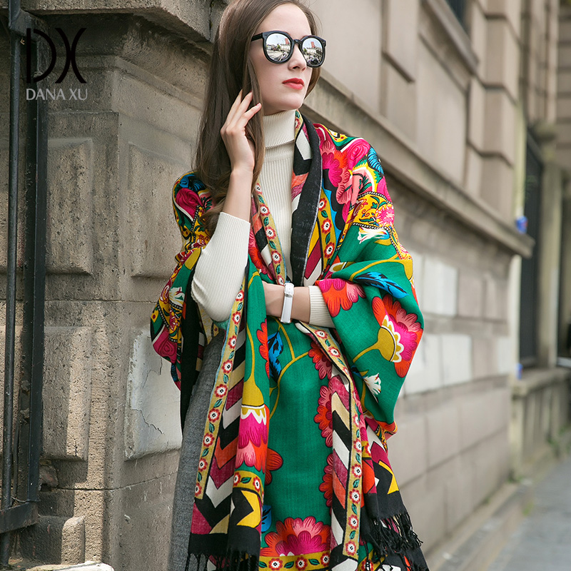 尼泊尔围巾穿搭斗篷披肩服饰女装