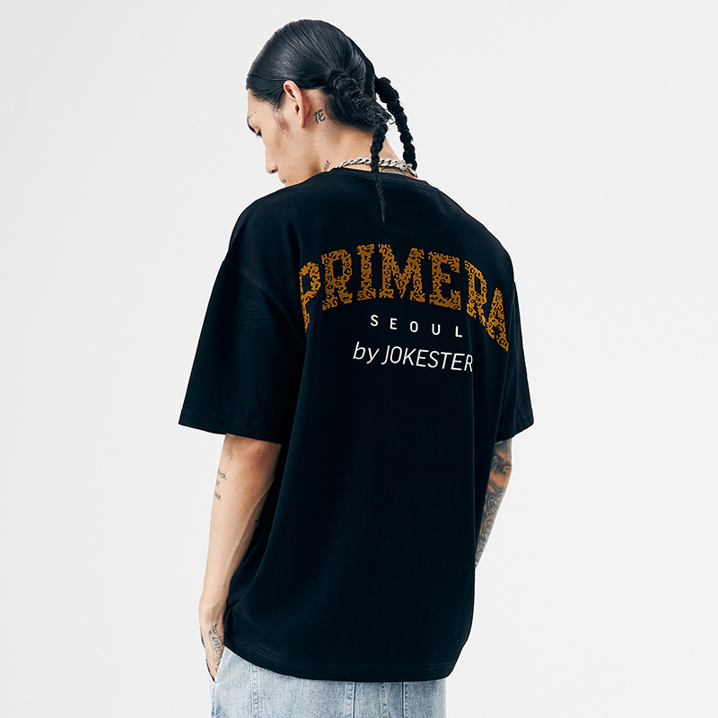 原创设计潮流品牌国潮短袖豹纹