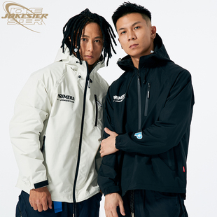 JOKESTER原创设计潮流品牌宽松防风连帽刺绣运动透气户外风衣外套