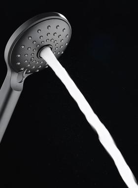 淋浴花洒喷头浴室水柱家用热水器宝宝洗澡手持莲蓬头黑色软管套装