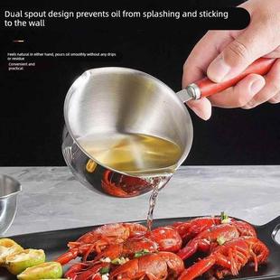304不锈钢泼油专用小锅家用长柄热油勺加热浇油迷你勺克称小勺子
