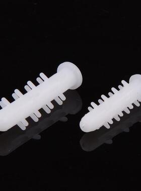 白色塑料膨胀管6*30优质带刺膨胀胶粒胶塞墙塞塑料涨塞