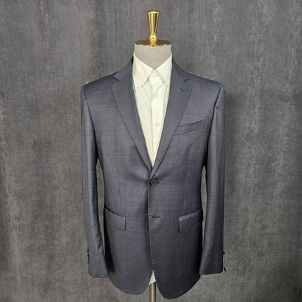 178高155斤男士深灰色羊毛西服正装休闲秋冬款商务潮流高档D056