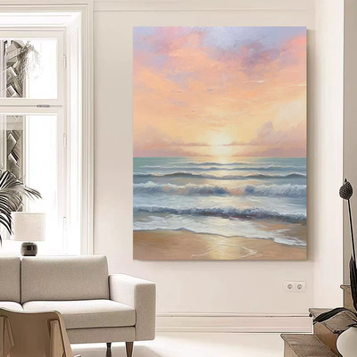 SYMT.ART手绘油画《人间浪漫》奶油风客厅装饰画玄关抽象肌理挂画