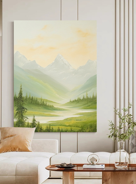 SYMT.ART手绘油画《山高水长-2》侘寂风设计师装饰画客厅抽象挂画