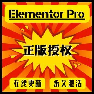 Elementor Pro 在线更新在线模板库单站点永久使用授权激活码