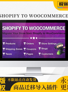 S2W Shopify to Woocommerce Premium Wordpress商品导入高级插件