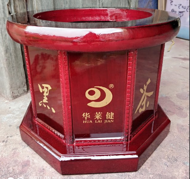 千两茶底座 黑茶茶座 湖南安化黑茶 红色八角千两茶座 厂家直销