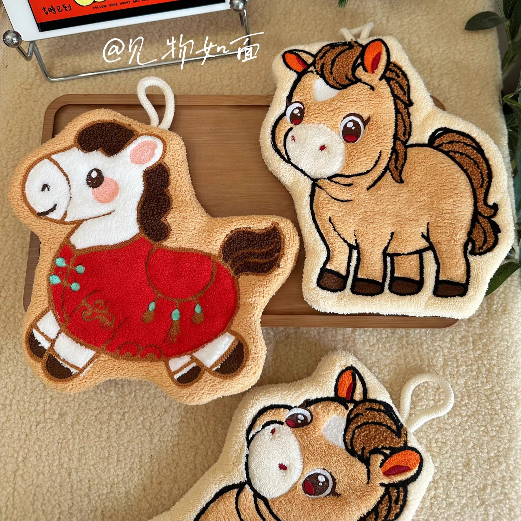 马上爆富！卡通小马擦手巾挂式珊瑚绒吸水速干可爱厨房手巾,家庭/个人清洁工具,厨房擦手巾,淘宝优惠券,粉丝福利购,淘宝优惠卷