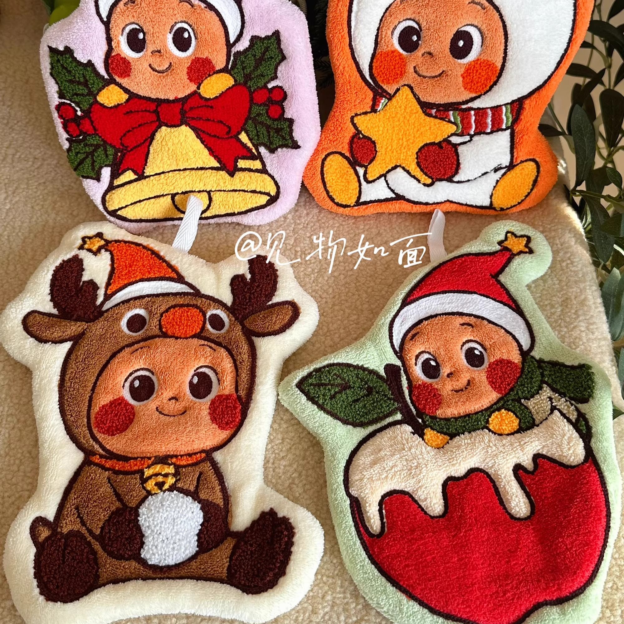 可爱卡通擦手巾挂式珊瑚绒吸水不掉毛可爱厨房卫生间擦手毛巾圣诞,家庭/个人清洁工具,厨房擦手巾,淘宝优惠券,粉丝福利购,淘宝优惠卷