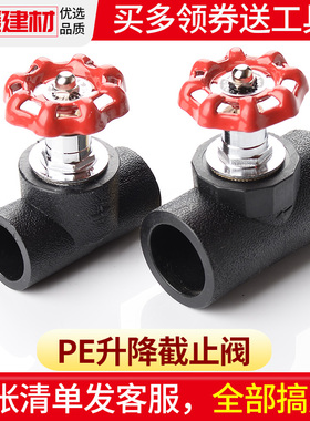 pe管配件自来水管件升降截止阀开关20 25324分热熔接头pe水管阀门