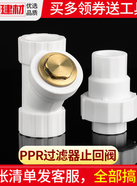 ppr阀门开关热熔止回阀单向止水阀过滤器4分20 25ppr管件水管配件
