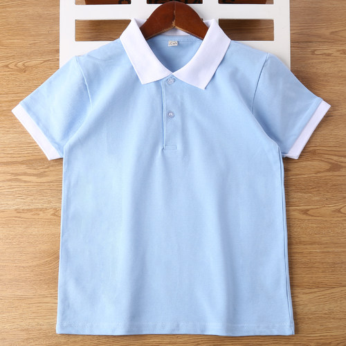 中小学生夏季透气纯棉POLO衫