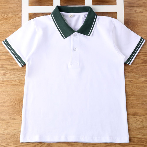 中小学生夏季透气棉POLO校服