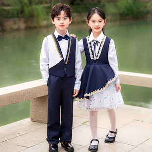 儿童合唱服装演出服中小学生诗歌朗诵合唱团演讲表演服学院风礼服