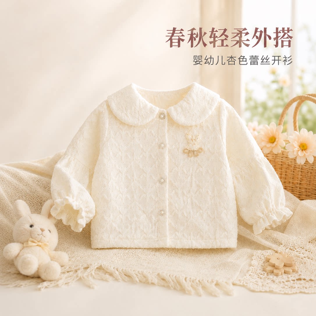 女童衬衫春秋2026新款女宝宝衬衣