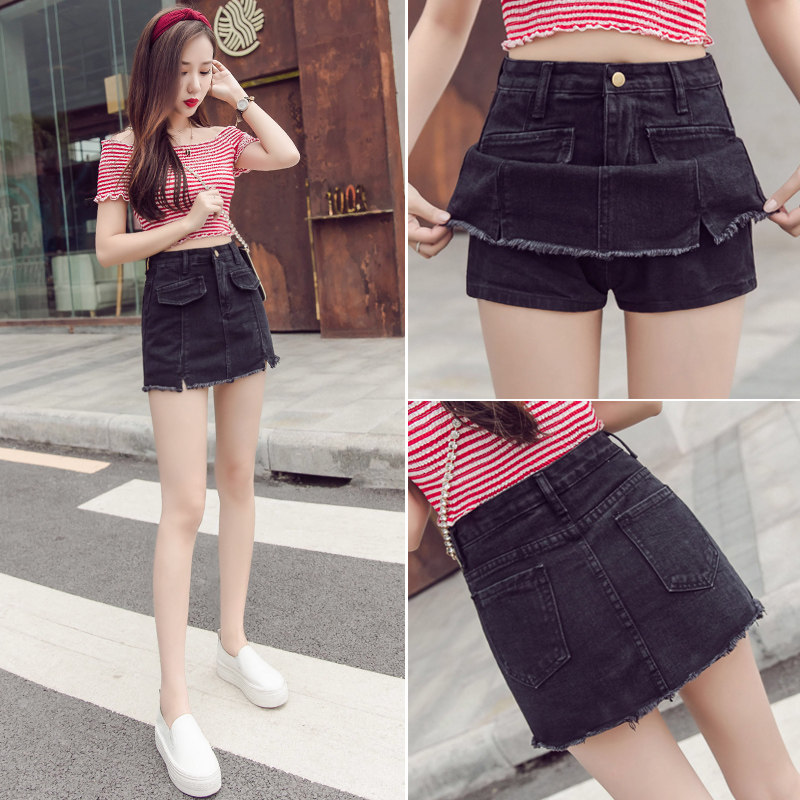 cowboy Anti emptied Short skirt Spring and summer new pattern Paige Show thin Flash Culotte Self cultivation Versatile skirtin the Women's clothing/Boutique , Skirts  category - from Buy2taobao.com to provide professional Taobao agent buy service
