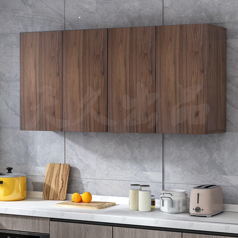 实木墙壁柜简约收纳储物柜白色厨房橱柜挂柜现代墙柜客厅厨房吊柜