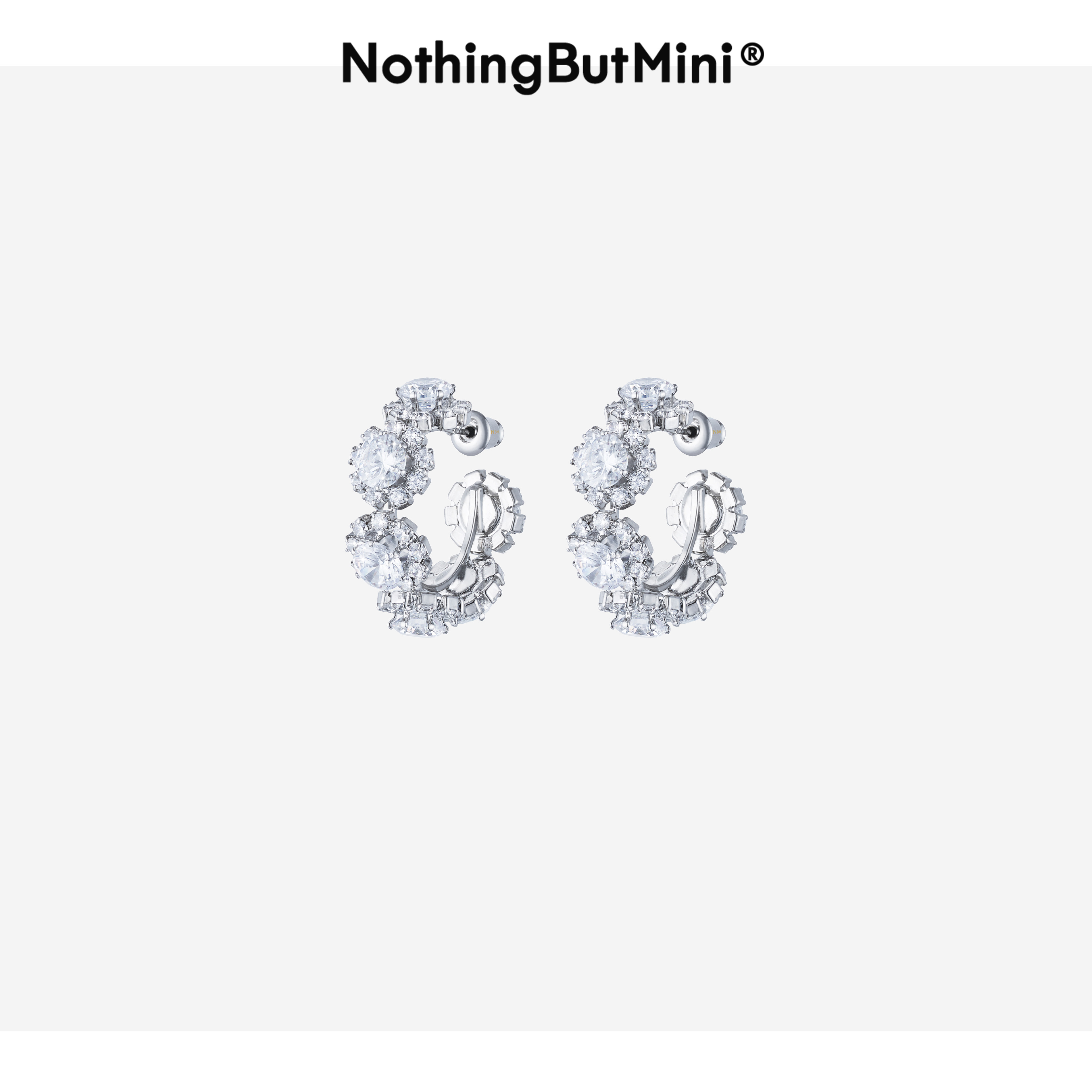 NothingButMini时尚锆石花朵耳环