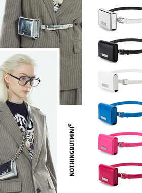 NothingButMini NBM原创设计 金属LOGOMini腰包+皮带 时尚 迷你包