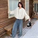 现货数据好独特休闲米色棒球服短夹克外套2C189-8328-P155-K238，女装短外套，2C189