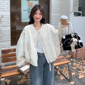 现 货 数据好独特休闲米色棒球服短夹克外套2C189-8328-P155-K238图片