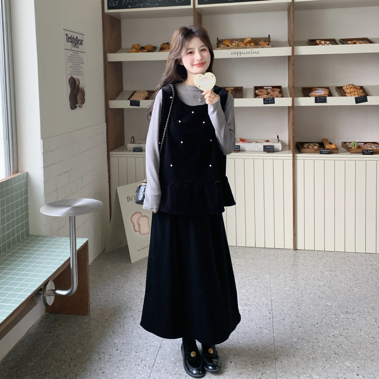 新款现货高级感丝绒套装三件套2C189-2616-P195-K318,女装套装/套裙,2C189