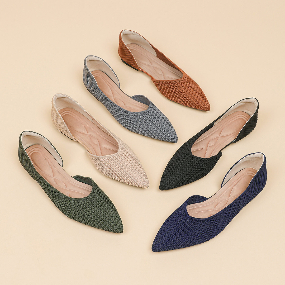 真皮日系王妃鞋2024新款透气针织飞织鞋不累脚孕妈妈鞋平底单鞋女,女鞋,时尚休闲鞋,淘宝优惠券,粉丝福利购,淘宝优惠卷