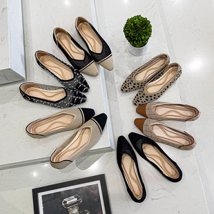 镂空飞织王妃鞋女2023新款夏秋季编平底小方头飞织透气外贸女单鞋