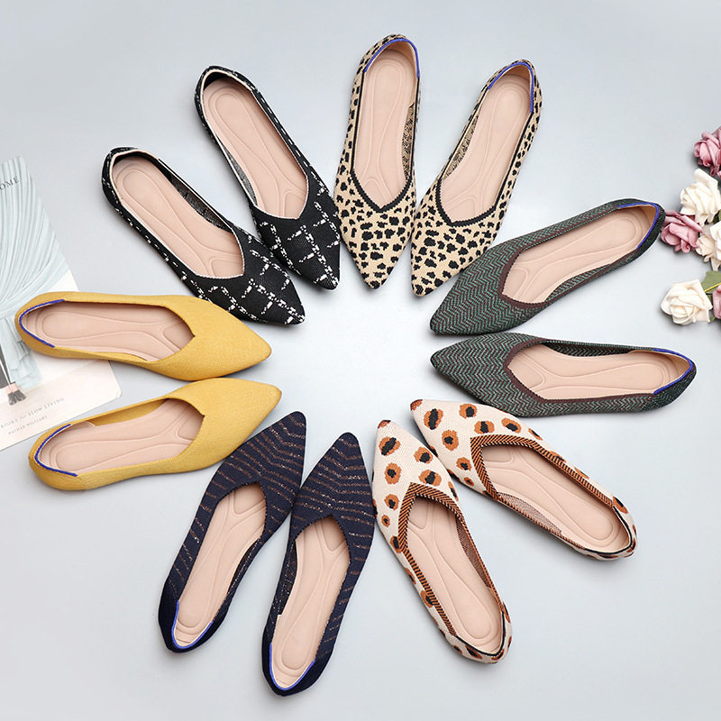 春秋王妃同款飞织单鞋豆豆外贸41欧美平底43大码女鞋针织飞线编织,女鞋,时尚休闲鞋,淘宝优惠券,粉丝福利购,淘宝优惠卷