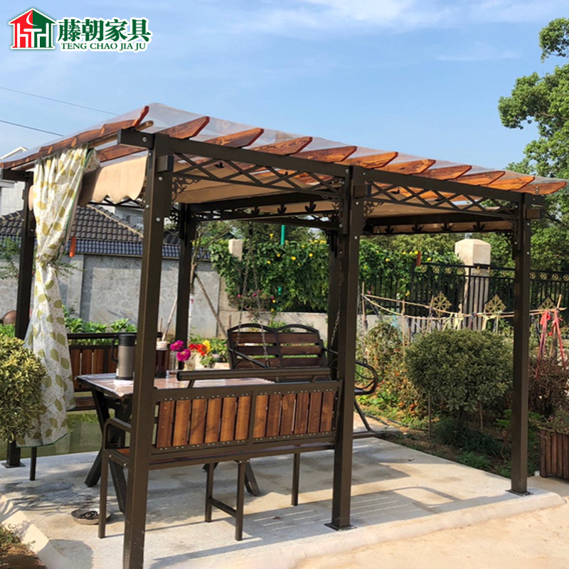 耐腐木葡萄架凉亭秋千庭院楼顶天露台花园爬藤院子休闲农家乐亭子