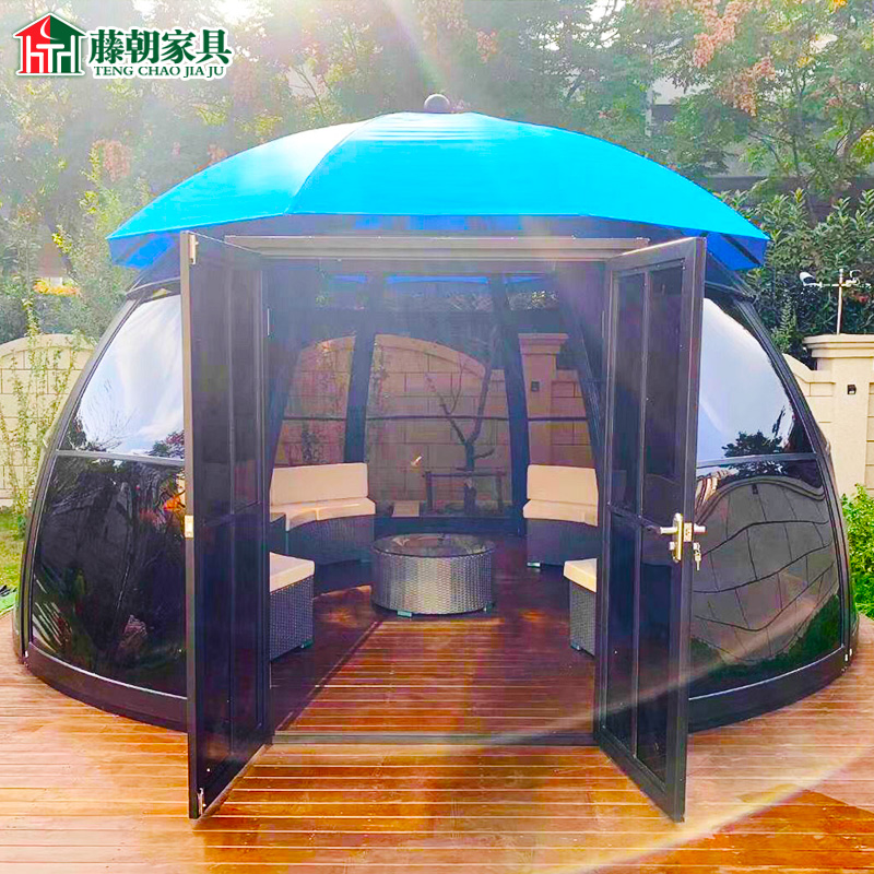 藤朝住人别墅花园庭院凉亭飞碟