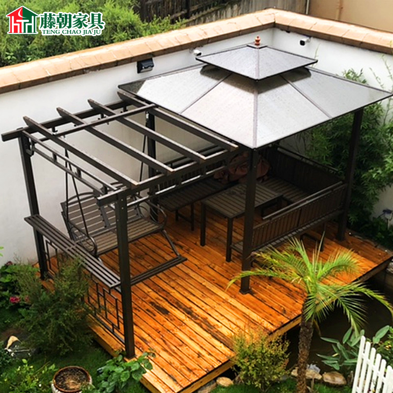 藤朝户外庭院凉亭葡萄架秋千