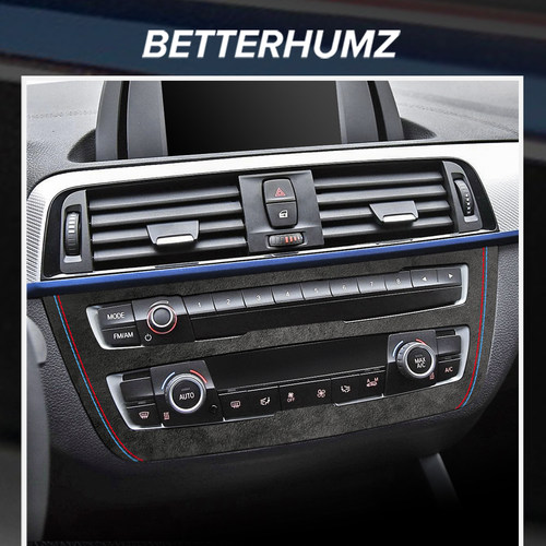 宝马1系改装中控CD面板翻毛皮