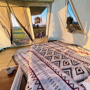 民族风桌布 野炊地垫 帐篷地毯 露营毯 户外野餐垫子 沙发休闲毯