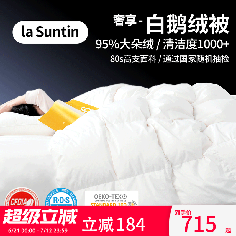 lasuntin五星酒店95羽絨被冬季