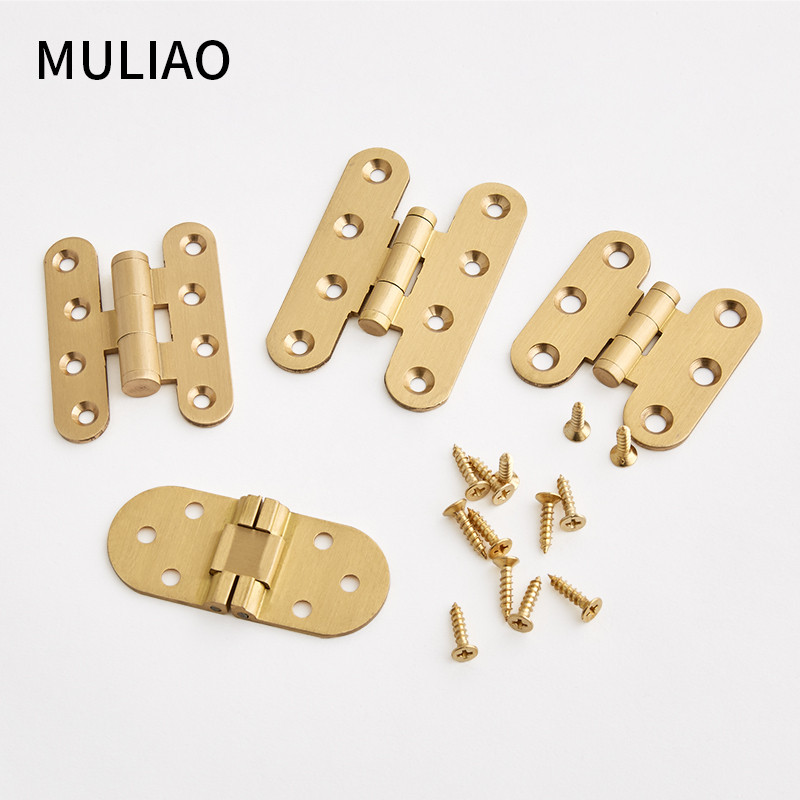 柜门合页衣柜橱柜门黄铜实心平开字母合页铰链家具五金配件小合页