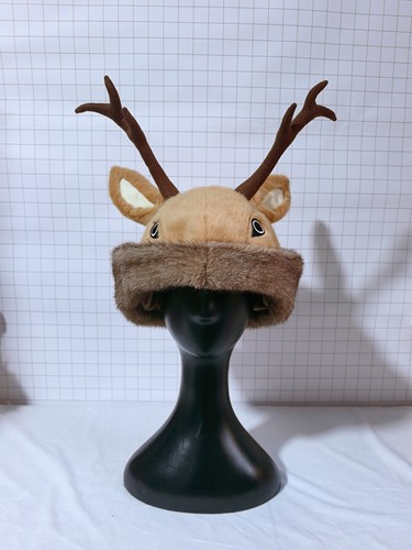 鄂伦春族狍角帽民族风帽子纯手工制作北方旅游保暖狍角帽子纪念品