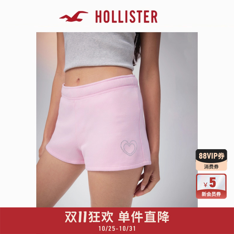 Hollister辣妹千禧运动热裤短裤